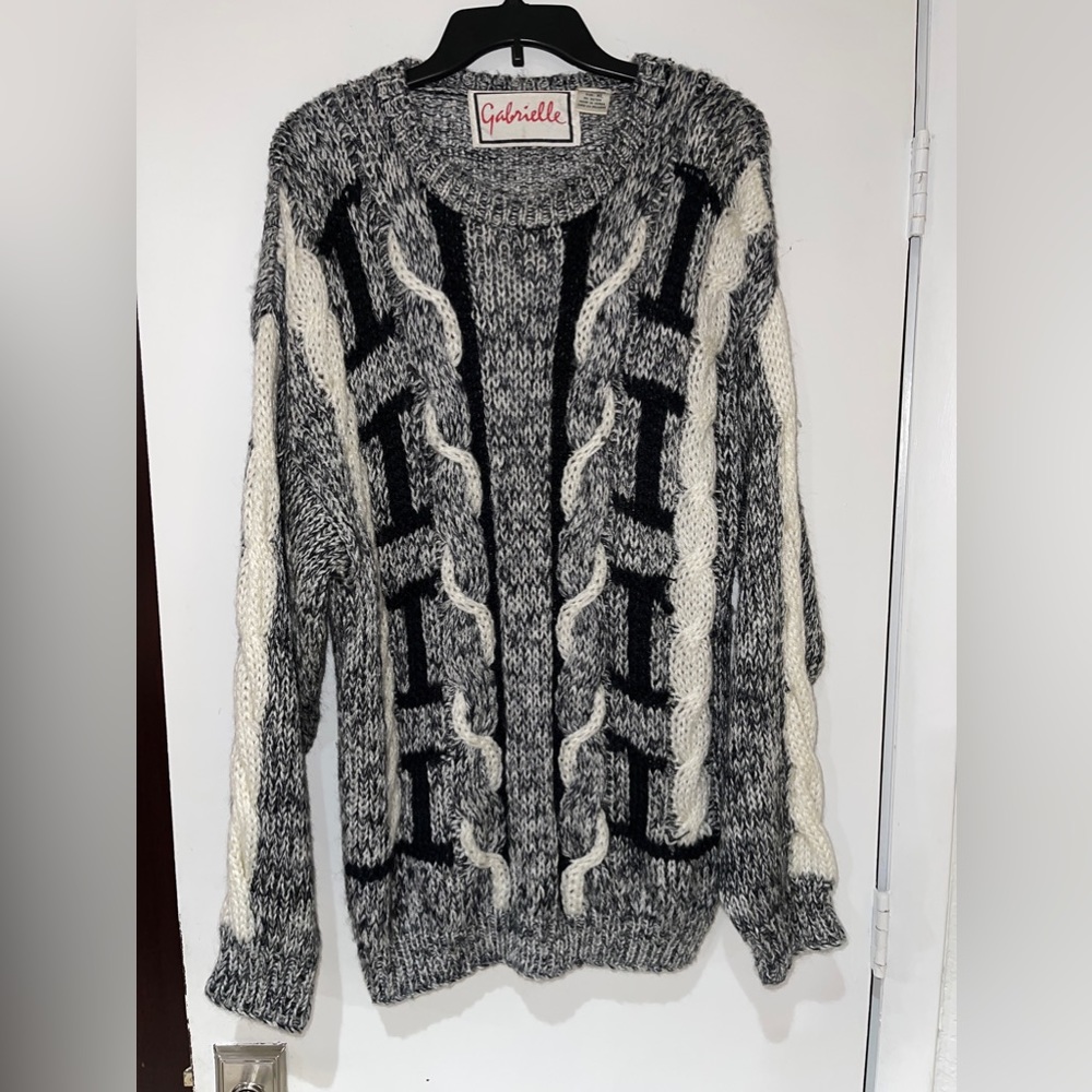 Gabrielle Vintage Gray Knit Sweater